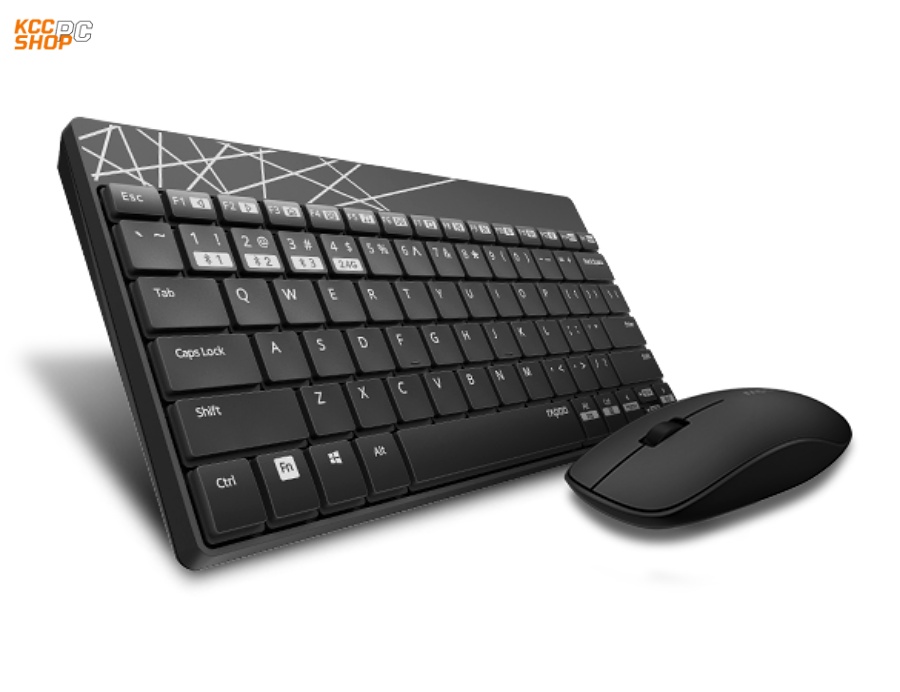 Combo bàn phím + Chuột Rapoo 8000M Multi-mode Wireless (Đen) (ID: 3506)