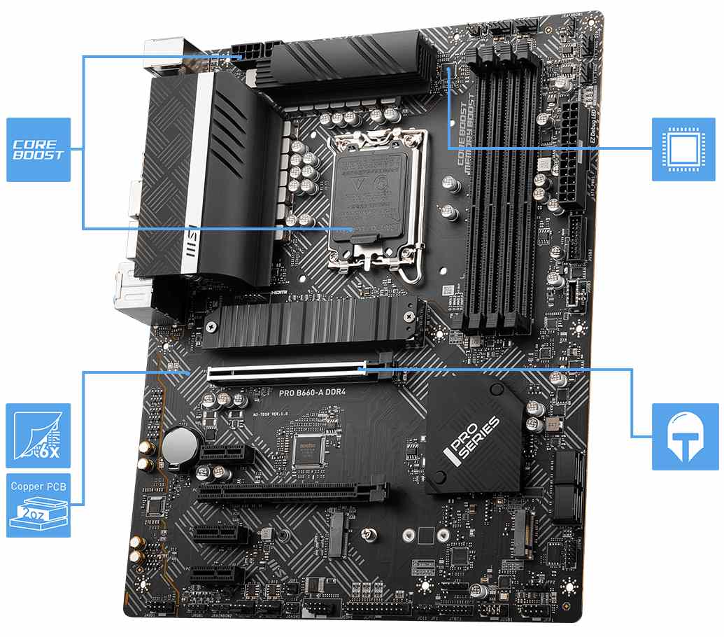 Mainboard MSI PRO B660-A DDR4 - tính năng độc quyền