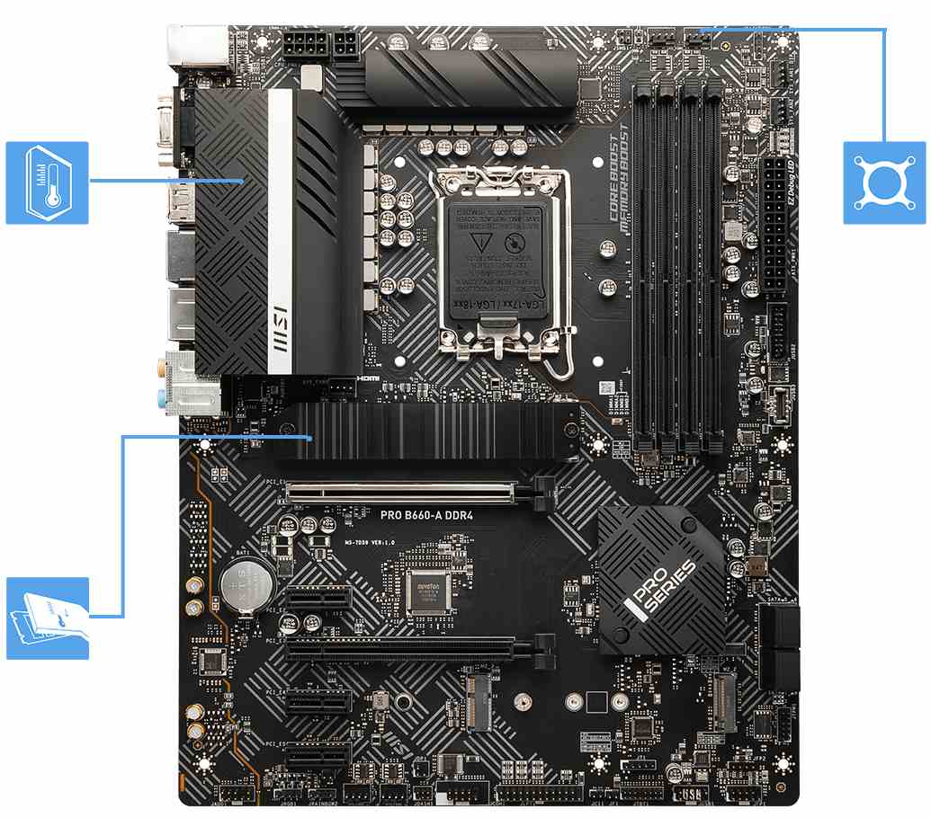 Mainboard MSI PRO B660-A DDR4 - Giải pháp nhiệt cao cấp