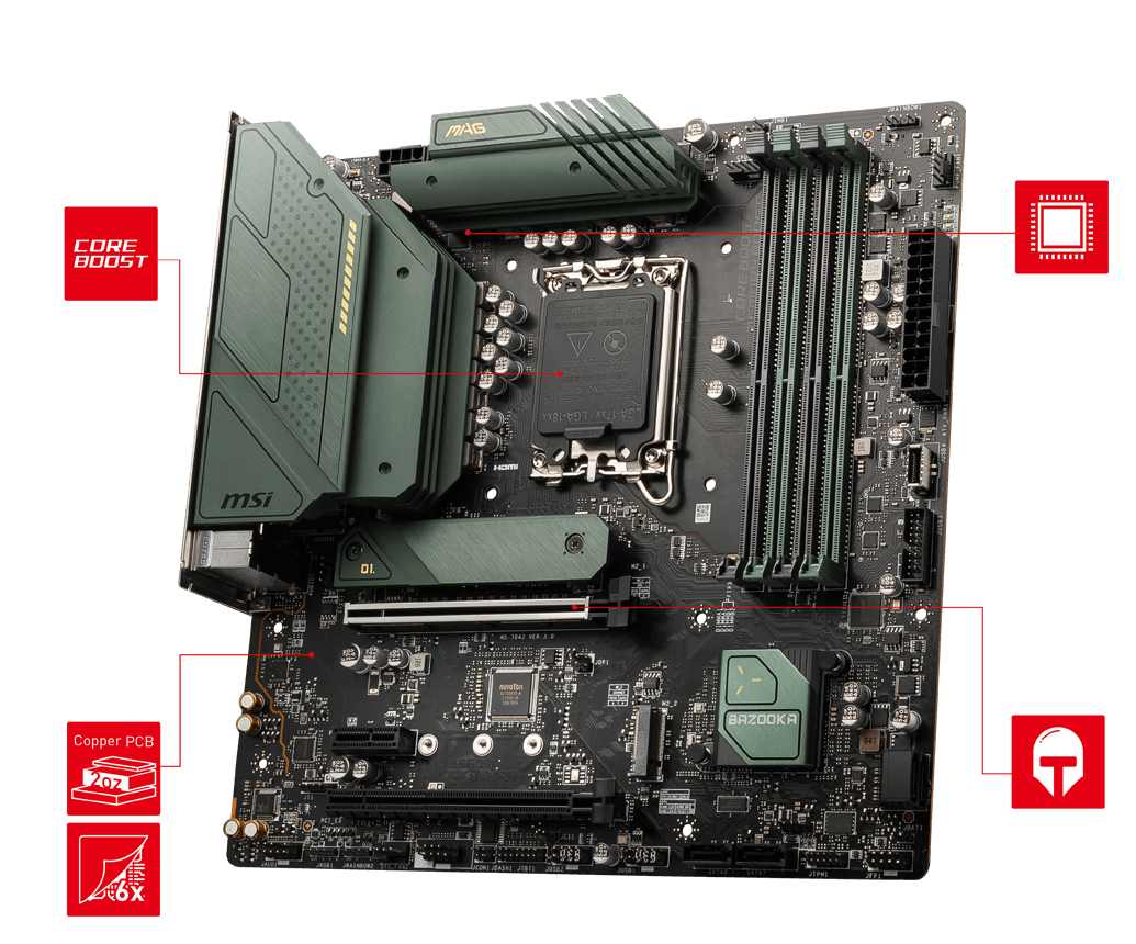MAG B660M BAZOOKA DDR4 - Tính năng độc quyền