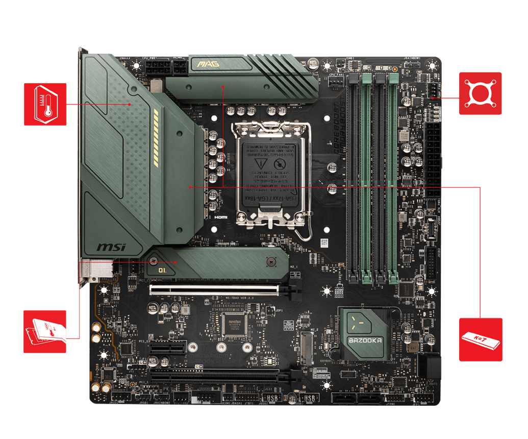 MAG B660M BAZOOKA DDR4 - Giải pháp nhiệt cao cấp