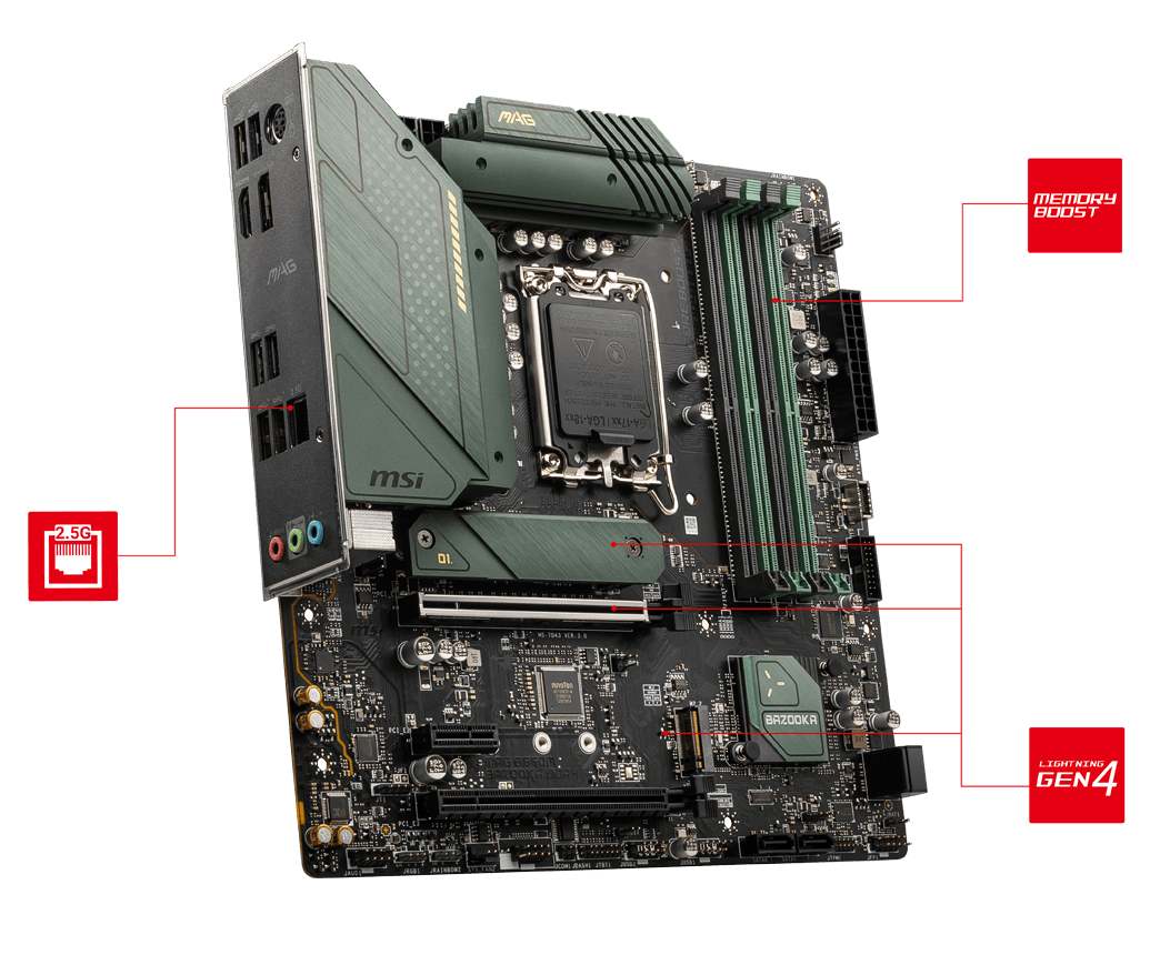 MAG B660M BAZOOKA DDR4 - Truyền tốc độ cao