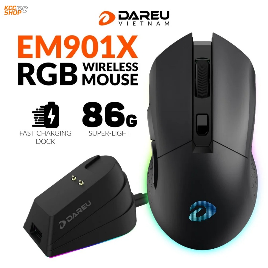 Chuột không dây Dareu EM901X đen