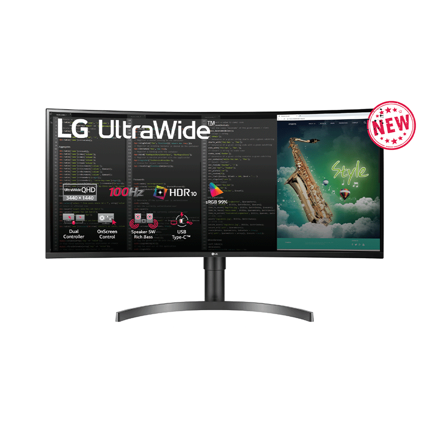 Màn hình LG 35WN75C-B (35inch/2K-QHD/VA/100Hz/5ms/240nits/FreeSync/Loa/Cong)