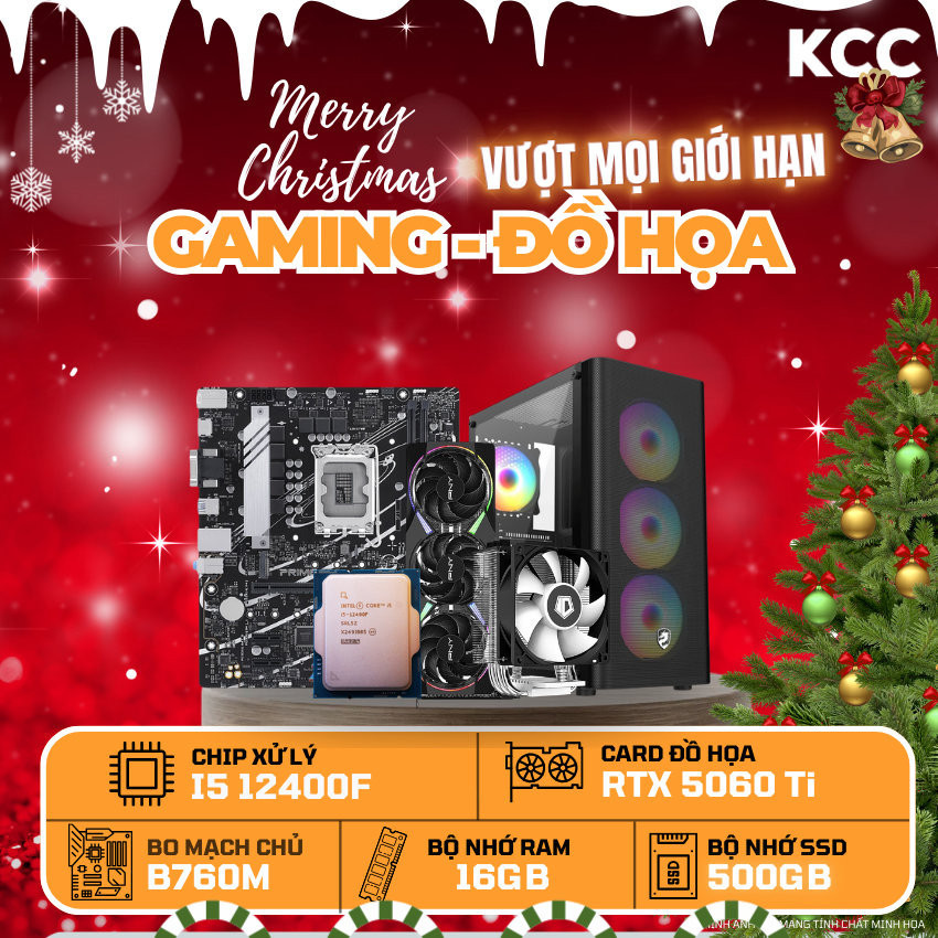 PC KCC Intel i5-12400F/13400F/14400F / VGA RTX 5060 Ti
