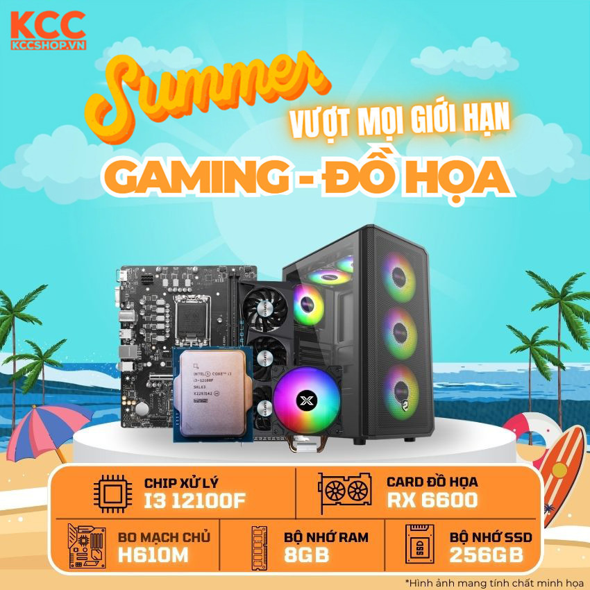 PC KCC Intel I3-13100F / VGA RX 6600