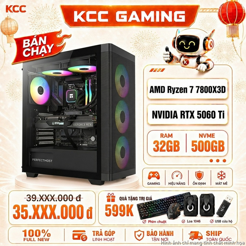 PC KCC AMD R7-7800X3D / VGA RTX 5060 Ti