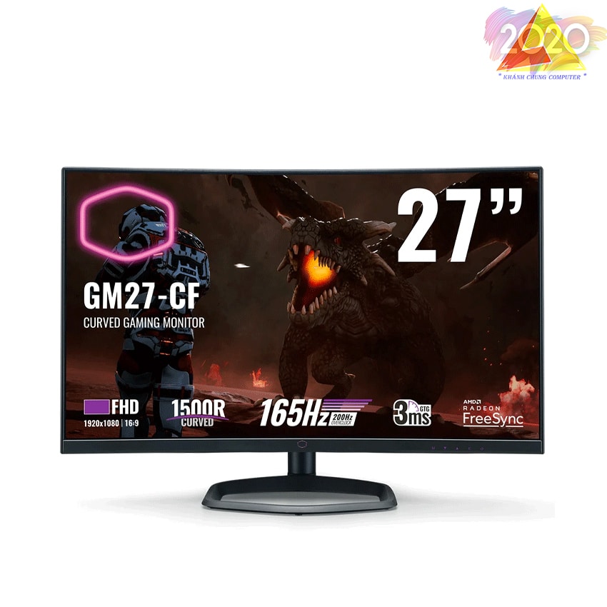 Màn hình Cooler Master GM27-CF (27 inch/FHD/VA/165Hz/3ms/300 nits/HDMI+DP/Loa/FreeSync)
