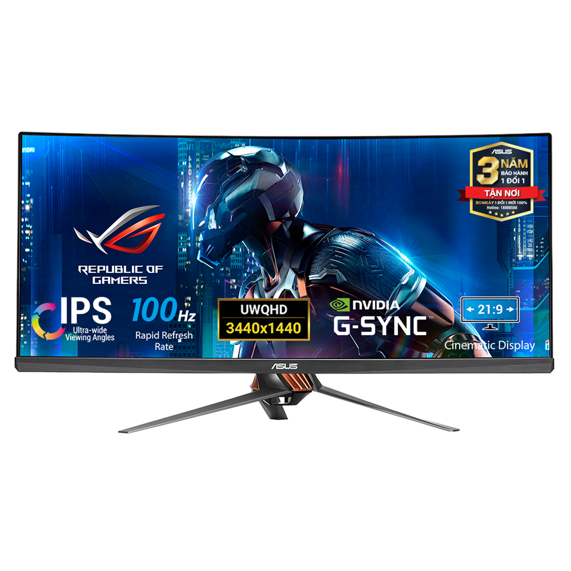 Màn Hình Gaming Cong ASUS ROG Swift PG348Q 34" IPS 2K 21:9 100Hz G-SYNC