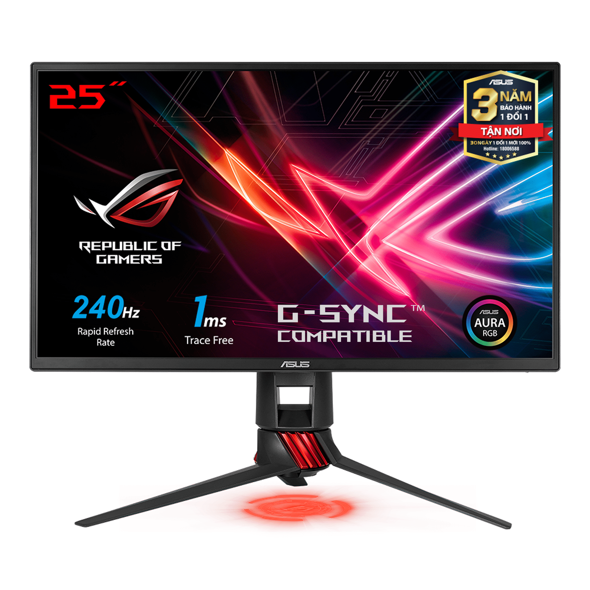 Màn hình Asus XG258Q (25inch/FHD/TN/240Hz/1ms/400nits/HDMI+DP+Audio/Gsync)