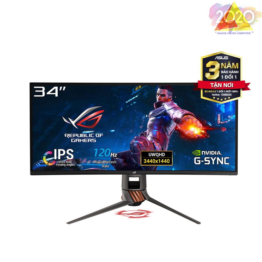 Màn Hình Game Cong ASUS ROG Swift PG349Q 34 inch IPS Ultra Wide QHD (3440x1440)21:9 120Hz G-SYNC