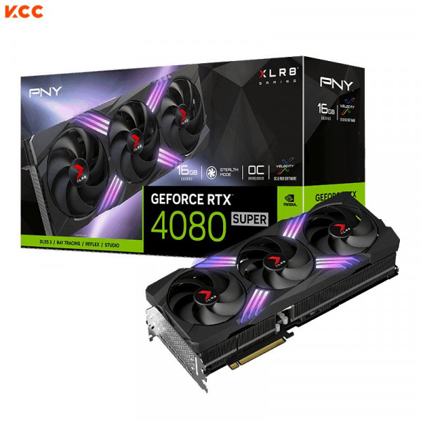 VGA PNY GeForce RTX 4080 SUPER 16GB XLR8 Gaming VERTO EPIC-X RGB OC Triple Fan DLSS 3