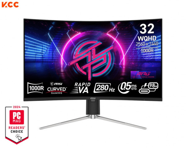 Màn hình gaming MSI MPG 325CQRXF (31.5in / QHD / VA / 280Hz / 0.5ms / Cong)