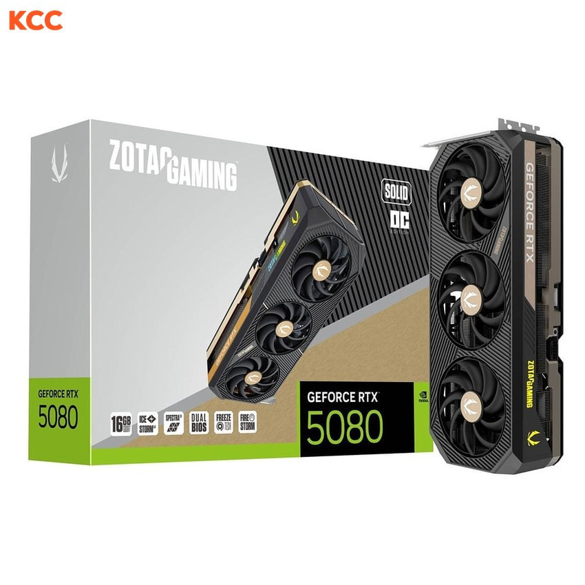VGA ZOTAC GAMING GeForce RTX 5080 SOLID OC 16GB GDDR7 (ZT-B50800J-10P)