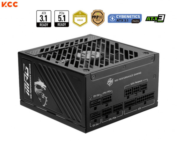 Nguồn máy tính MSI MPG A1000GS 1000W PCIE5 80 Plus Gold
