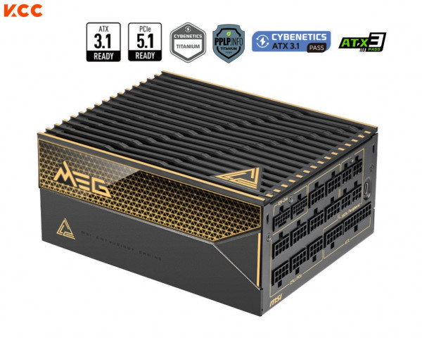 Nguồn máy tính MSI MEG Ai1600T 1000W PCIE5 80 Plus Titanium