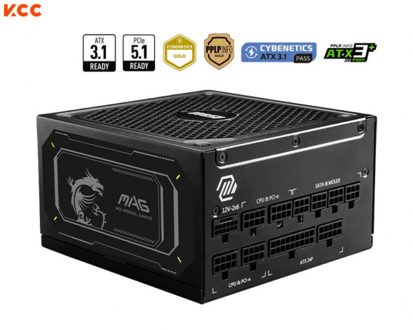 Nguồn máy tính MSI MAG A1000GL 1000W PCIE5 II 80 Plus Gold