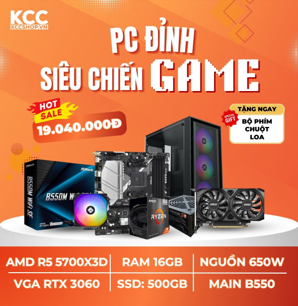 PC KCC AMD R7-5700X3D / VGA RTX 3060