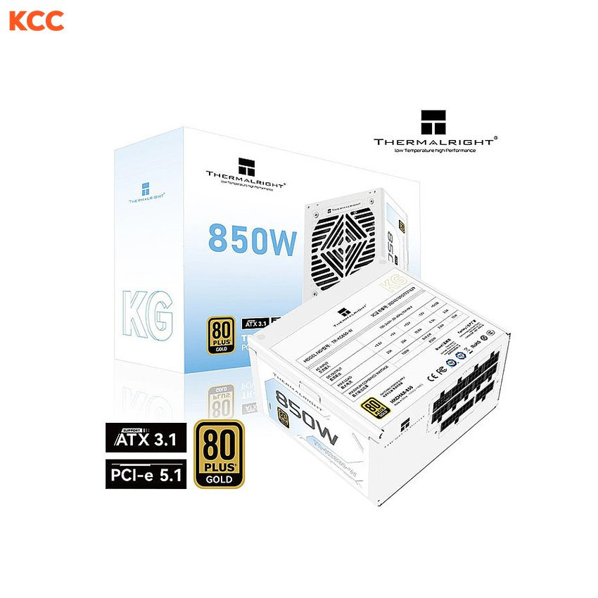 Nguồn máy tính Thermalright TR-KG850 850W 80 Plus Gold White