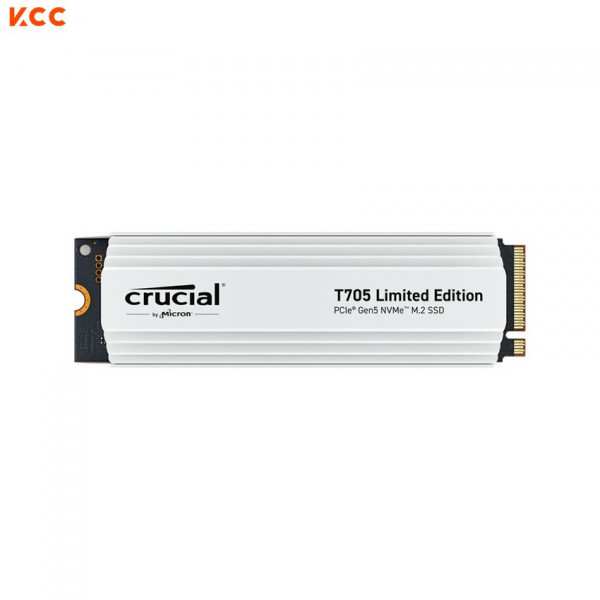 Ổ cứng SSD Crucial T705 2TB PCIe Gen5 NVMe M.2 có tản trắng