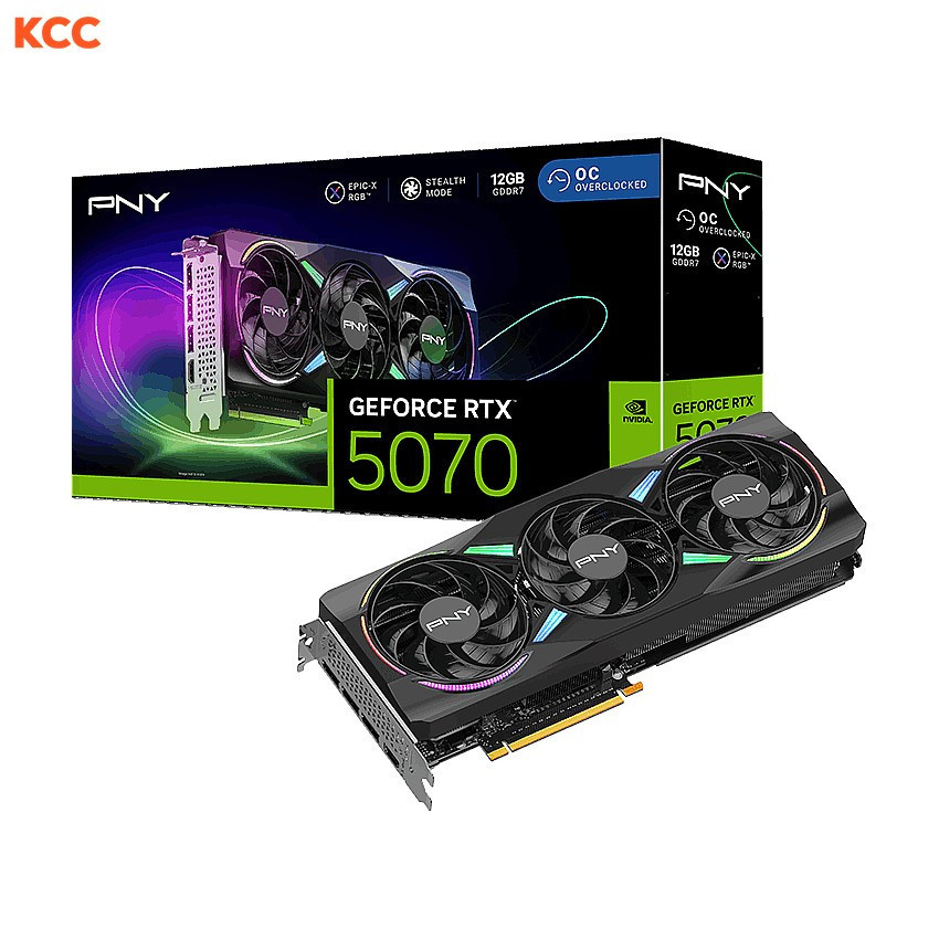 VGA PNY GeForce RTX 5070 ARGB EPIC-X RGB OC Triple Fan
