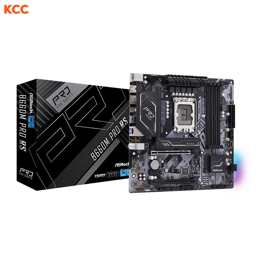 Mainboard ASROCK B660M PRO RS (Intel B660, Socket 1700, M-ATX, 4 khe RAM DDR4) Full Box (2nd)
