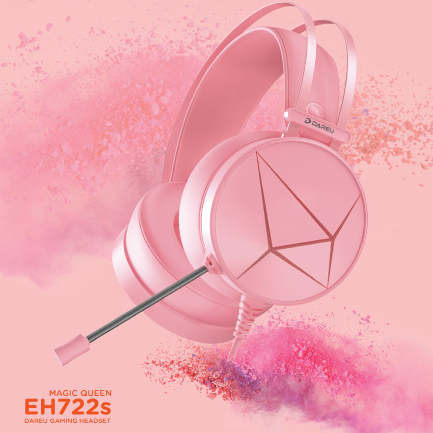 Tai nghe DareU EH722s Queen Pink 7.1