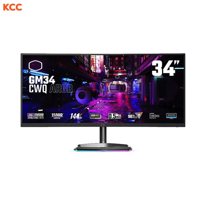 Màn hình cong Cooler Master GM34-CWQ ARGB (34in / WQHD / VA / 144Hz / 0.5ms)