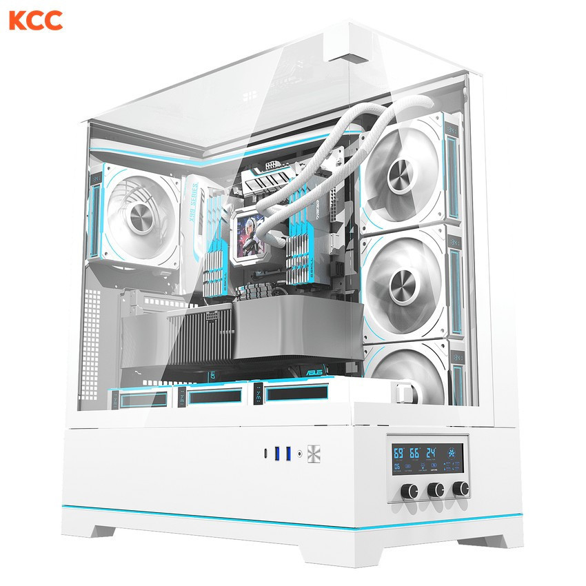 Vỏ case DarkFlash DY450 Pro White