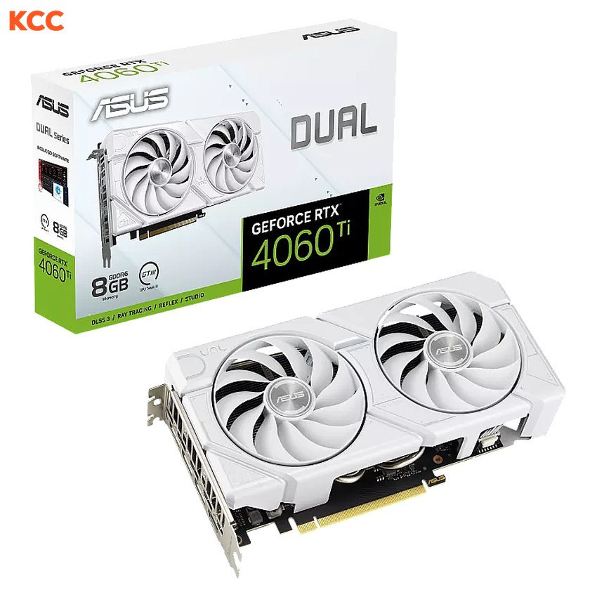 VGA ASUS Dual GeForce RTX 4060 Ti EVO White Edition 8GB GDDR6 (DUAL-RTX4060TI-8G-EVO-WHITE)