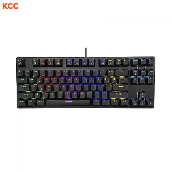 Bàn phím cơ có dây gaming EDRA EK387L Rainbow Blue Switch