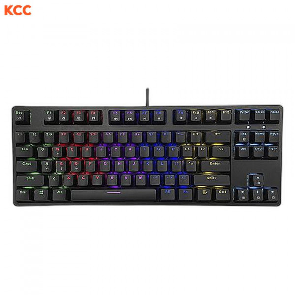 Bàn phím cơ có dây gaming EDRA EK387L Rainbow Brown Switch