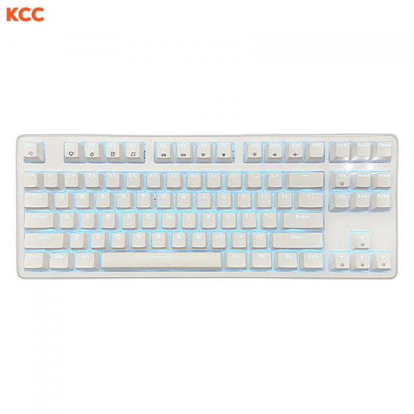 Bàn phím cơ có dây gaming EDRA EK387L White Brown Switch