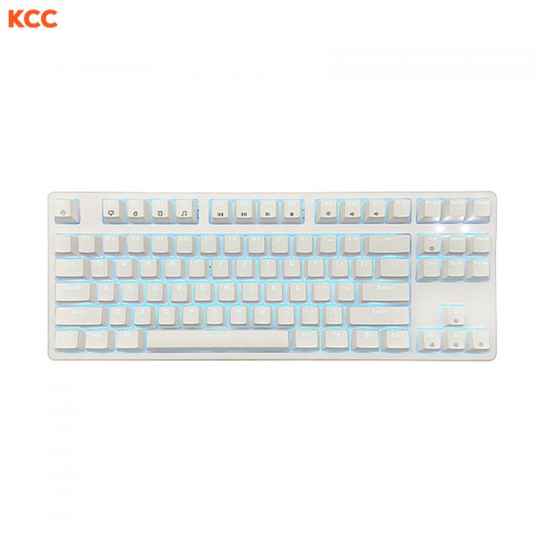 Bàn phím cơ có dây gaming EDRA EK387L White Red Switch