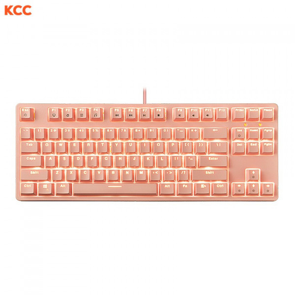 Bàn phím cơ có dây gaming EDRA EK387L Pink Red Switch
