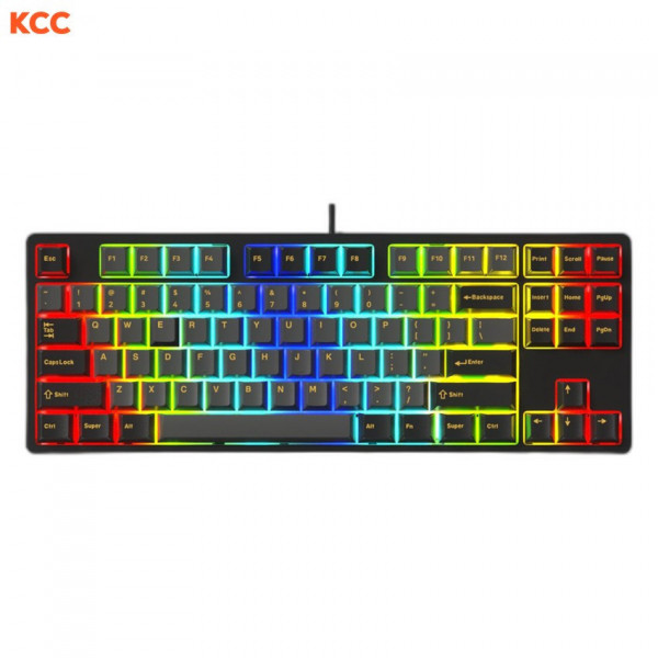 Bàn phím cơ có dây gaming EDRA EK387FL - Polar Night Red Switch