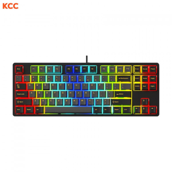 Bàn phím cơ có dây gaming EDRA EK387FL - Polar Night Yellow Switch