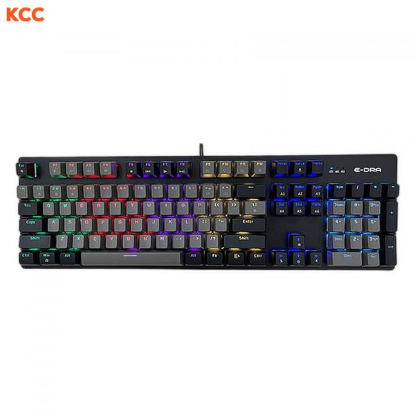 Bàn phím cơ có dây gaming EDRA EK3104L - Beta (Black + Dark Gray) Brown Switch