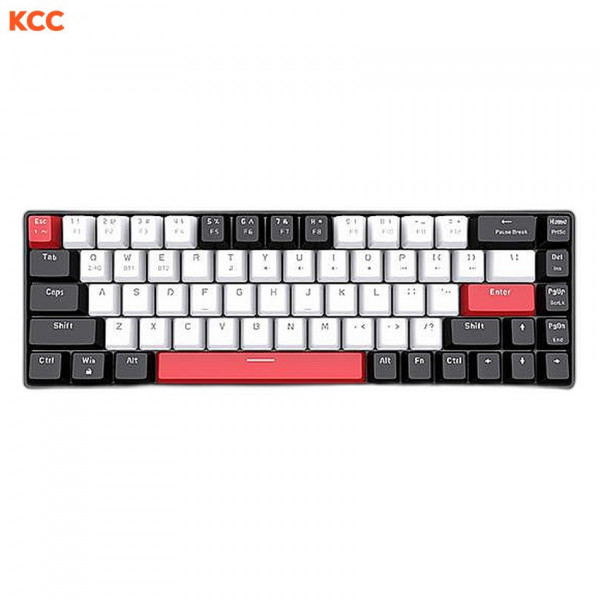 Bàn phím cơ không dây gaming EDRA EK368L Black & White Brown Switch