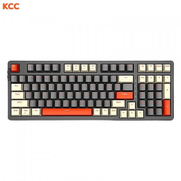 Bàn phím cơ không dây gaming EDRA EK398L - Beta (Off White + Gray) Brown Switch
