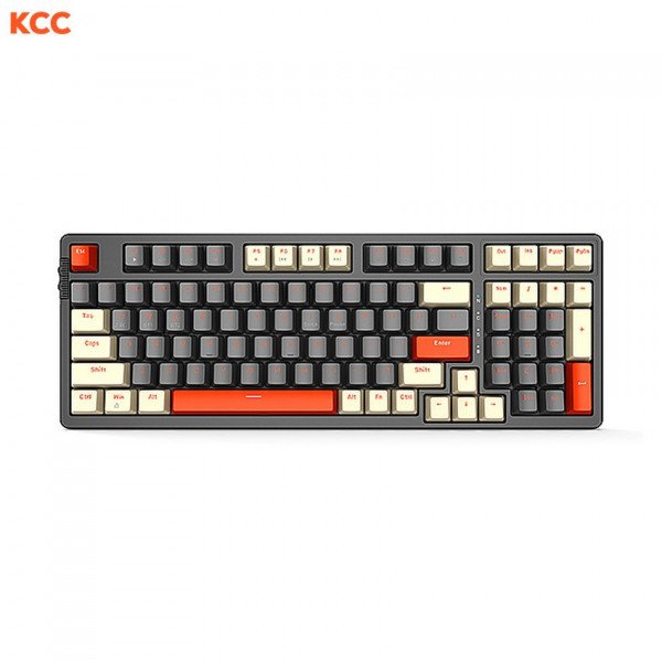 Bàn phím cơ không dây gaming EDRA EK398L - Beta (Off White + Gray) Red Switch