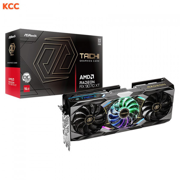 Card màn hình Asrock AMD Radeon RX 9070 XT Taichi 16GB OC (RX9070XT TC 16GO)