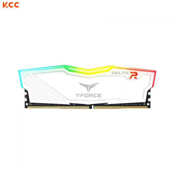 Ram TeamGroup T-Force Delta gaming 8GB(1x8GB) 3200MHz DDR4 White (TF4D48G3200HC16F01)