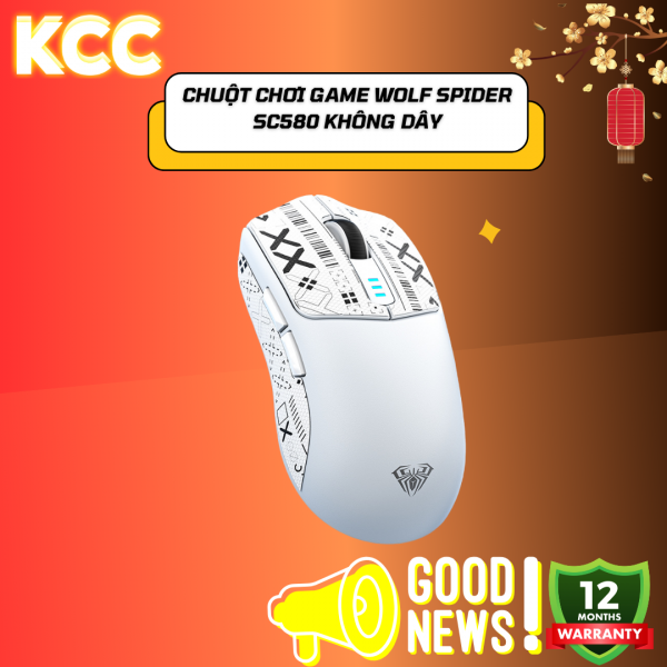 Chuột Chơi Game Wolf Spider SC580 Không Dây Ba Chế Độ 2,4g Bluetooth ( kèm miếng dán chống trượt )
