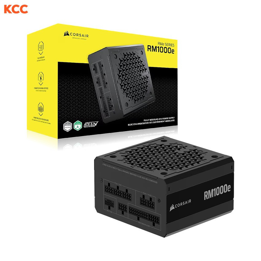 Nguồn máy tính Corsair RM1000e ATX 3.1 Cybenetics Gold - Full Modul (CP-9020297-NA)