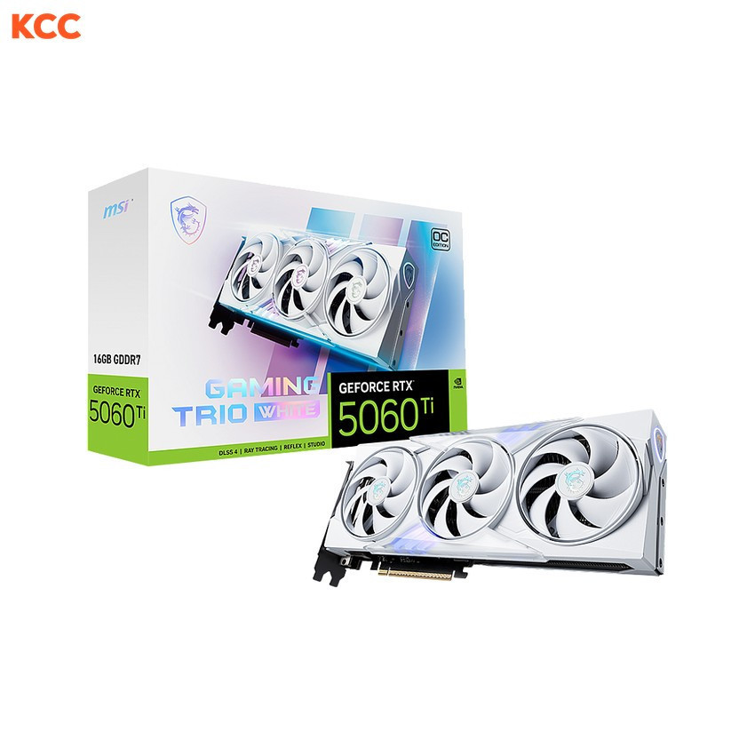 Card màn hình MSI GeForce RTX 5060 Ti 16GB GAMING TRIO OC WHITE