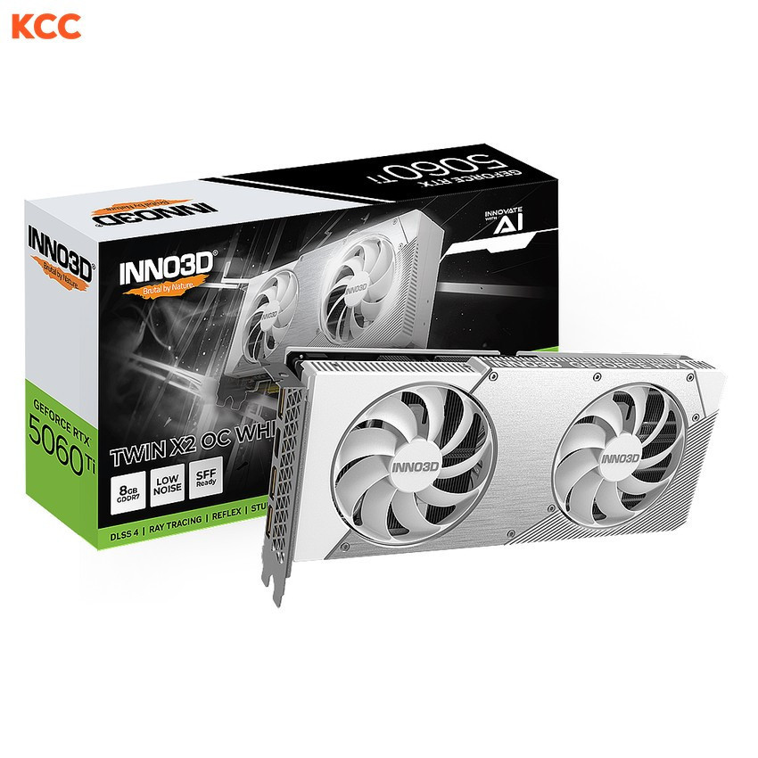 Card màn hình INNO3D GeForce RTX 5060 Ti 8GB Twin X2 OC  White