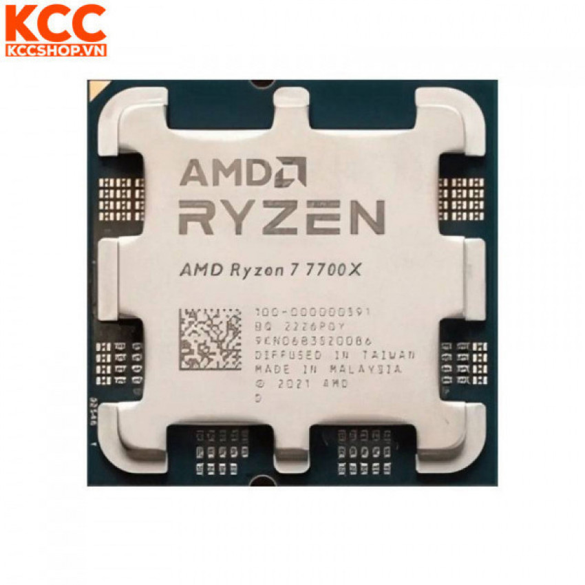 CPU AMD Ryzen 7 7700 Tray Chính hãng (3.8 GHz Upto 5.3GHz / 40MB / 8 Cores, 16 Threads / 65W / Socket AM5) (Full VAT)