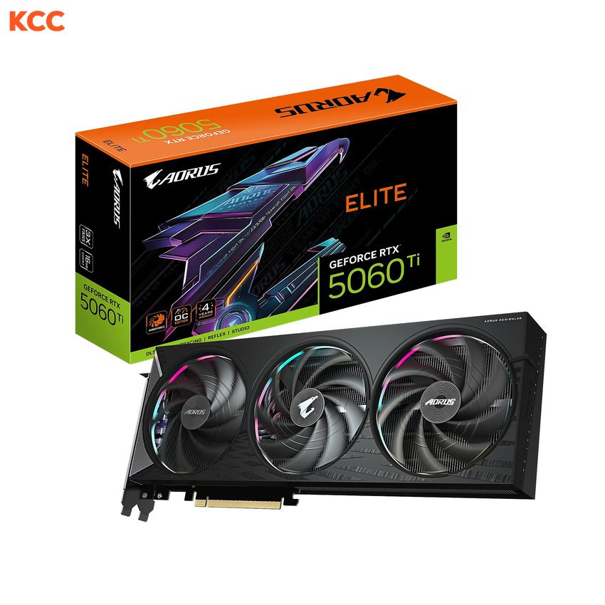 VGA Gigabyte AORUS GeForce RTX 5060 Ti ELITE 16G (GV-N506TAORUS E-16GD)