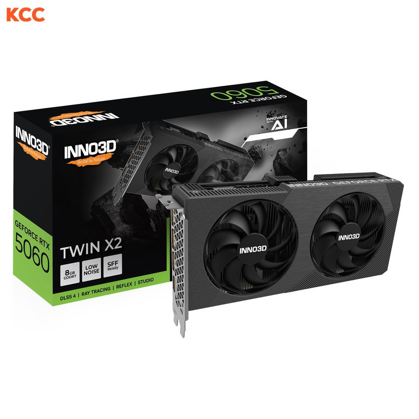 Card màn hình INNO3D GeForce RTX 5060 TWIN X2 8GB (N50602-08D7-195071N)